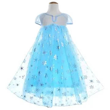 Party Chili Princess Costumes Birthday Dress Up for Little Girls with Crown,Mace,Gloves Accessories 3t 4t Years(110cm)
