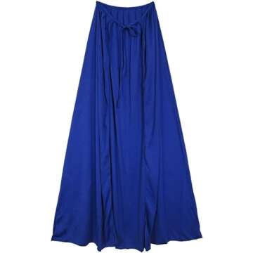 Stunning Blue Cape for Adults - One-Size-Fits-All (1 Pc.) - Dazzling & Versatile Outerwear - Perfect for any Costume or Cosplay Event