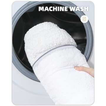 Color&Geometry Ultra Thick Plush Bathroom Rugs- Super Absorbent, Non Slip, Fluffy, Soft, Washable White Bath Mat- 17"x29.5" Luxury Shaggy Bath Mats for Bathroom Floor, Shower, Sink, Bathtub