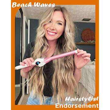 ORYNNE Ceramic Curling Iron, 3/4 Inch Barrel, Digital Temp Control, Fast Heat Up, 7 Adjustable Temperatures, 60 Min Auto Shut Off