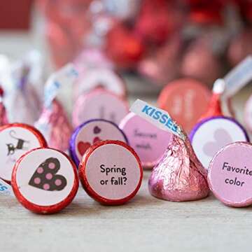 HERSHEY'S KISSES Heart Box Valentine's Day Candy Milk Chocolate Bag, 11 Oz.