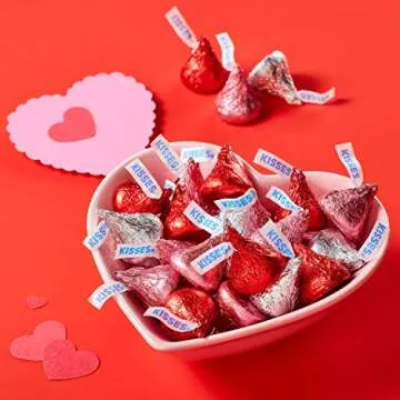 HERSHEY'S KISSES Heart Box Valentine's Day Candy Milk Chocolate Bag, 11 Oz.