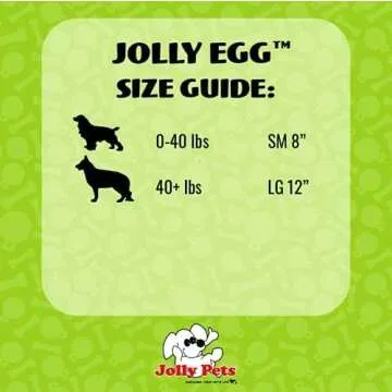 Jolly Pets Jolly Egg Dog Toy for Active Dogs 8 Inches