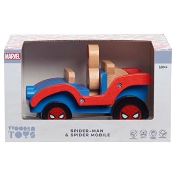 Disney Wooden Toys Spider-Man Vehicle Set for Kids