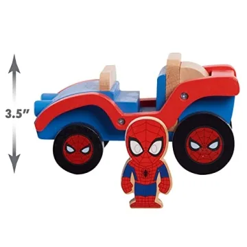 Disney Wooden Toys Spider-Man Vehicle Set for Kids