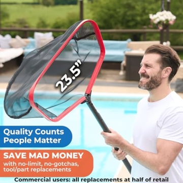 ProTuff Pool Skimmer Net - 23" Heavy-Duty Cleaner
