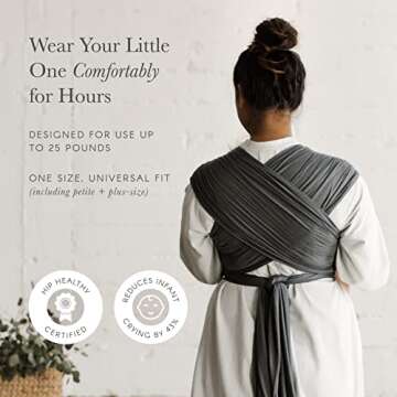 Solly Baby Wrap Carrier for Newborns 8-25 Lbs