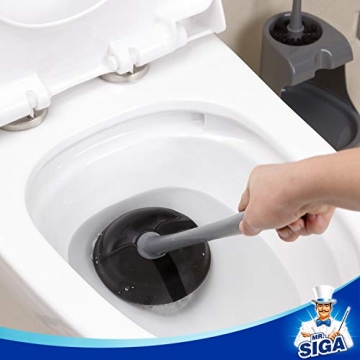 MR.SIGA Toilet Plunger and Bowl Brush Combo for Clean Bathrooms