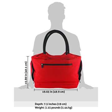 CoolBag Gen 2 Locking Anti-Theft Travel Tote With Insulated Cooler Compartment (Puerto Rico Purple)