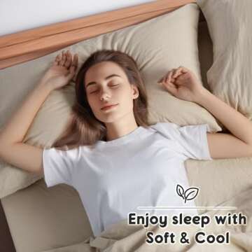 SONORO KATE 100% French Linen Sheets, King Size & Breathable