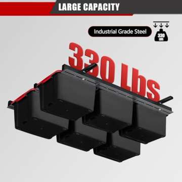Ultrawall Overhead Garage Storage Racks, Adjustable Garage Ceiling Storage Rack, Heavy Duty Garage Organizer Hanging Storage Rack for Most Storage Bins/Totes/Container, 48" x 48"