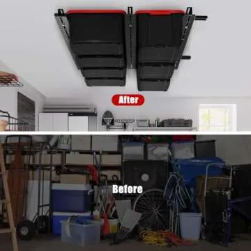 Ultrawall Overhead Garage Storage Racks, Adjustable Garage Ceiling Storage Rack, Heavy Duty Garage Organizer Hanging Storage Rack for Most Storage Bins/Totes/Container, 48" x 48"