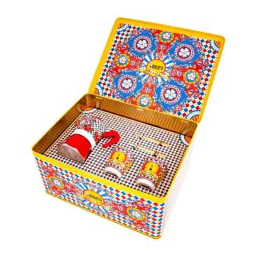 Bialetti Dolce & Gabbana Mocha Express & Espresso Cup Set, Direct Fire (Coffee Maker, Espresso Maker, Makinetta)