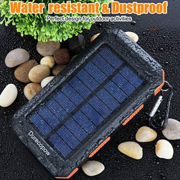 20000mAh Portable Waterproof Solar Power Bank for Outdoors