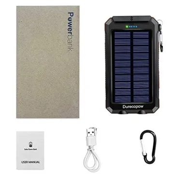 20000mAh Portable Waterproof Solar Power Bank for Outdoors