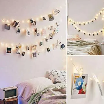 Enchanting 50 LED Fairy Lights with Clips for Photos