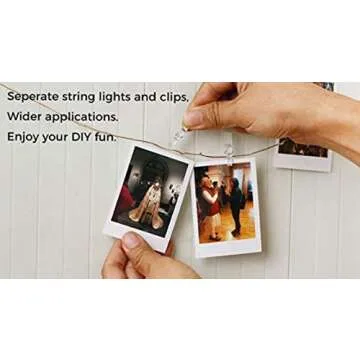 Enchanting 50 LED Fairy Lights with Clips for Photos