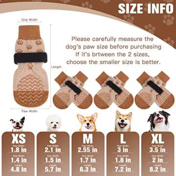 EXPAWLORER Anti Slip Dog Socks to Prevent Licking Paws,Winter Dog Boots & Paw Protectors,Dog Booties...