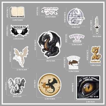 Crymow 100 PCS Waterproof Dragon Rider Stickers