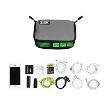 BAGSMART Electronic Organizer Travel Cable Organizer Portable Electronics Accessories Bag for Cords, USB, Grey