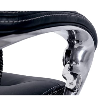 Serta® iComfort i5000 Ergonomic Bonded Leather Mid-Back Manager's Chair, Onyx Black/Silver