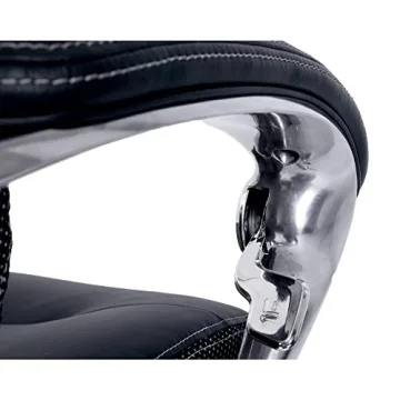 Serta® iComfort i5000 Ergonomic Bonded Leather Mid-Back Manager's Chair, Onyx Black/Silver