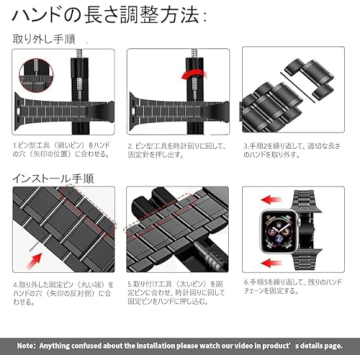 Elegant Stainless Steel Apple Watch Band for All Models