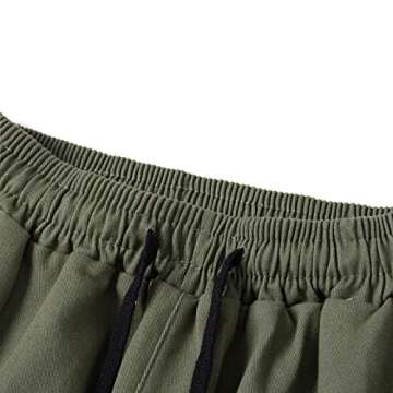 Unotobe Baggy Cargo Pants Men Women Casual Joggers Pants Solid Color Loose Multi Pockets Trousers (62-Black,S)