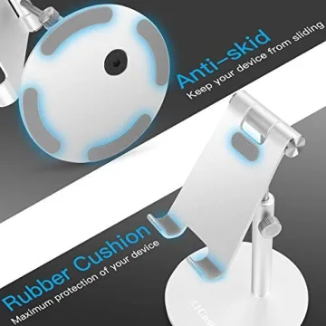 Adjustable Tablet Stand for iPad and iPhone - Durable Aluminum