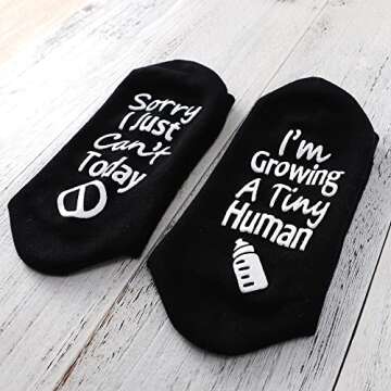 TITTOK Pregnancy Gift New Mom Gifts Growing a Tiny Human Mom Socks Mom to Be Gift Pregnant Mom Gift Mother's Day