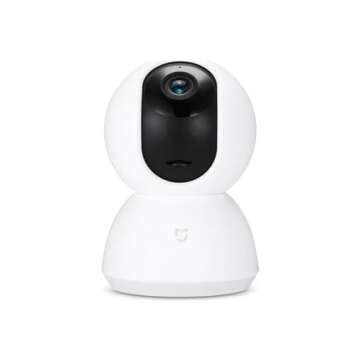 Xiaomi Mi Home Security Camera 360° 1080P, HD Home Security IP Camera Wireless WiFi Pet Camera with Sound/Motion Detection, Motion Tracking, Night Vision, 2-Way Audio, Remote View, Works with Alexa