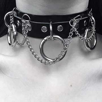 Jurxy Choker Necklace Elegant Adjustable Punk Rock Style