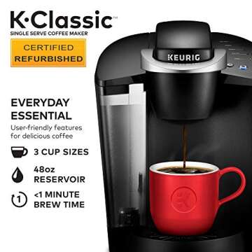 Keurig K-Classic Coffee Maker - Brew With Ease and Quality