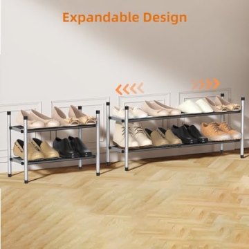 Strong Expandable Shoe Rack for Organized Footwear