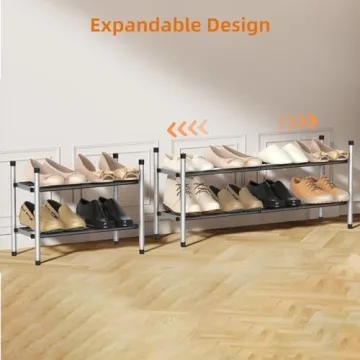 Strong Expandable Shoe Rack for Organized Footwear