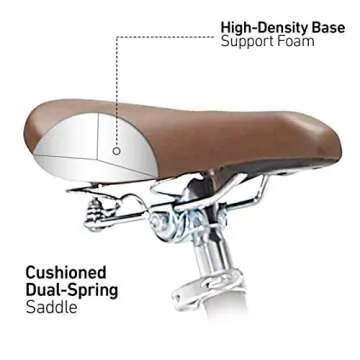 sixthreezero Ride in the Park Men's 7-Speed City Road Bicycle, Grey, 18" Frame/700x32c Wheels