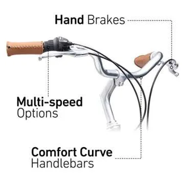 sixthreezero Ride in the Park Men's 7-Speed City Road Bicycle, Grey, 18" Frame/700x32c Wheels