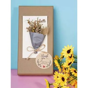 2" Thank You for Supporting My Small Business Stickers-Round Kraft Labels for Business, Boutiques, Online Retailers, Crafters, Shops to Use on Bags, Boxes, Packages and Envelope-500 Labels Per Roll