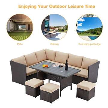 Stylish U-MAX 7 Piece Outdoor Sofa Set for All Occasions