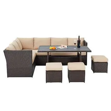 Stylish U-MAX 7 Piece Outdoor Sofa Set for All Occasions