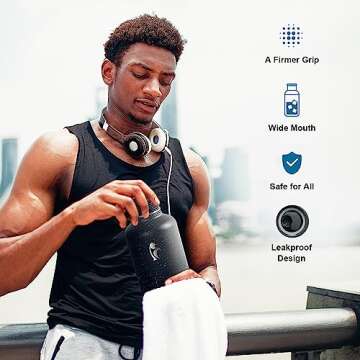 Coolflask 64 oz Insulated Water Bottle for All