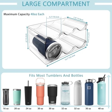 2 Pack Water Bottle Organizer for Maximum Storage Potential