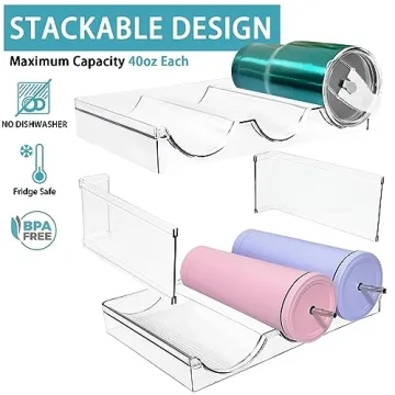 2 Pack Water Bottle Organizer for Maximum Storage Potential