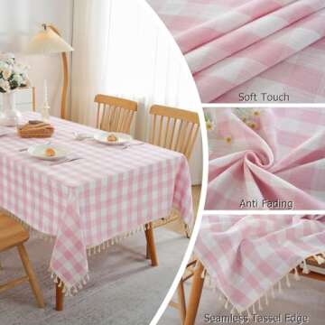 Allsoo Checkered Tablecloth Gingham Design for All Occasions