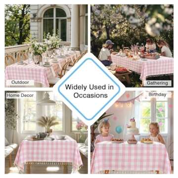 Allsoo Checkered Tablecloth Gingham Design for All Occasions