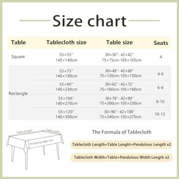 Allsoo Checkered Tablecloth Gingham Design for All Occasions
