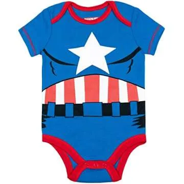 Marvel Baby Boys' Bodysuits - Comfy 5 Pack for Infants