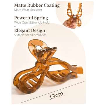 Chic Yanibest Bow Hair Claw Clips for All Hair Types