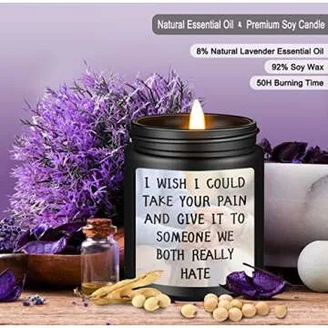 Get Well Soon/Feel Better Gifts for Women Men, Inspirational Candles, Consolation Gifts, Mercy, Cheer Up, Condolence Gifts for Women Men