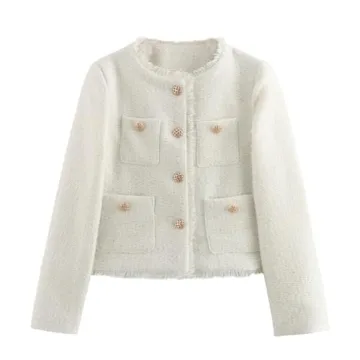 Hathne Women's Stylish Tweed Blazer for Every Occasion